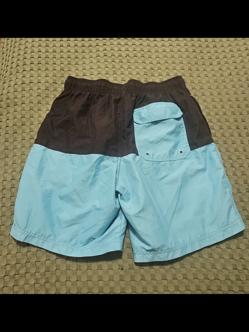 George Two-Tone Brown and Light Blue Swim Trunks